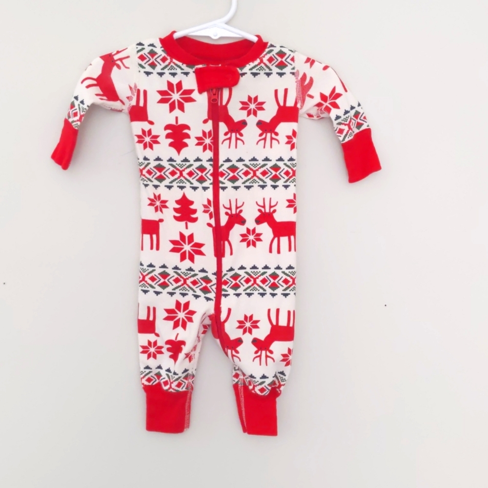 Hanna Andersson Organic Dear Deer Holiday Pajamas >> 0-3 months